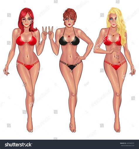 Beautiful Hot Girl Bikini Stock Vector Shutterstock The Best Porn Website