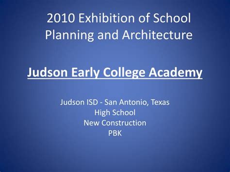 PPT - Judson Early College Academy PowerPoint Presentation, free download - ID:3989098