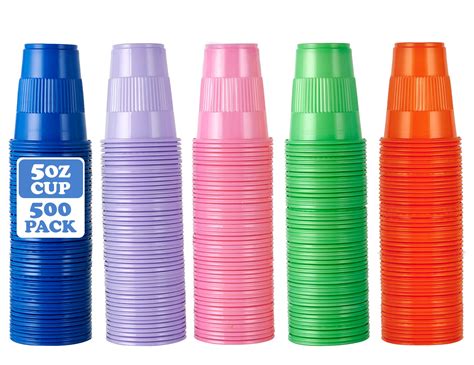 Buy Lilymicky 500 Pack 5 Oz Plastic Cups Disposable Drinking Cups