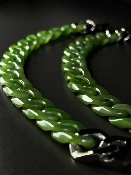 Hetian Jade Customizable Jade Cuban Link Chain – Personalized Length ...