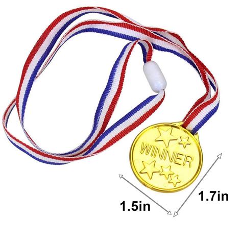 30pcs Gold Medals For Kids Gold Plastic Winner Award Medals With