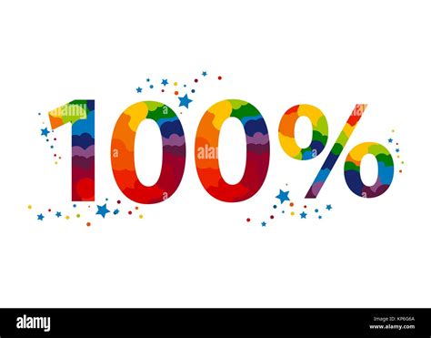 100 percent. colored text for your advertising. Vector Stamp ...