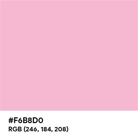 Pastel Rose Color Hex Code Is F6b8d0