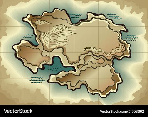 Blank Cartoon Island Map