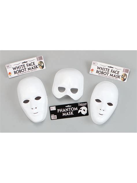 Deluxe Male Face Mask. White – Rubies Masquerade Co. (UK)