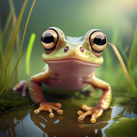 Premium Photo Cute Green Frog