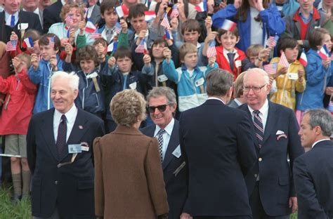 President And Mrs Ronald Reagan Speak With Veterans Of World War Ii