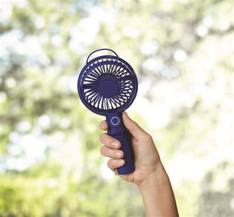 Mainstays Mini Usb Rechargeable Fan 4 Blue Finish