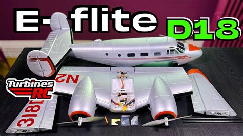 UNBOXING E flite Beechcraft D18 1 5m PNP RC PLANE English Français