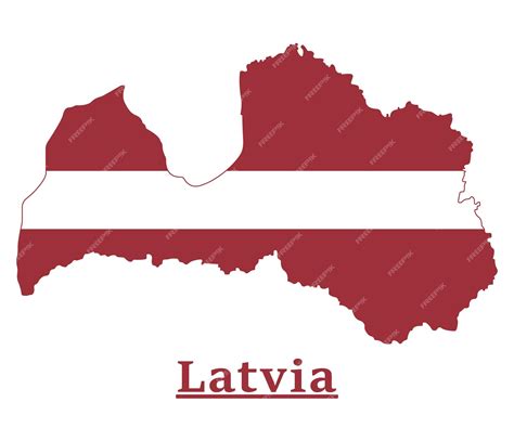 Premium Vector | Latvia National Flag Map Design, Illustration Of