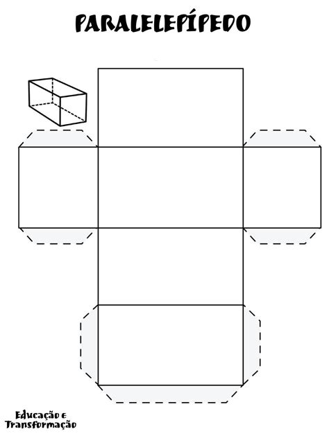 Moldes De Sólidos Geométricos Para Imprimir Recortar E Montar