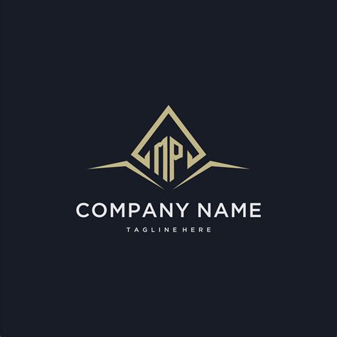 MP Initial Monogram Logo For Real Estate With Polygon Style 24648476