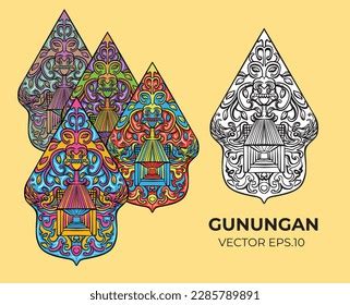 Wayang Kulit Indonesian Cultural Puppets Vector Stock Vector Royalty