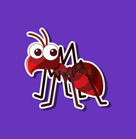 Cute ant cartoon character stock vector. Illustration of character ...