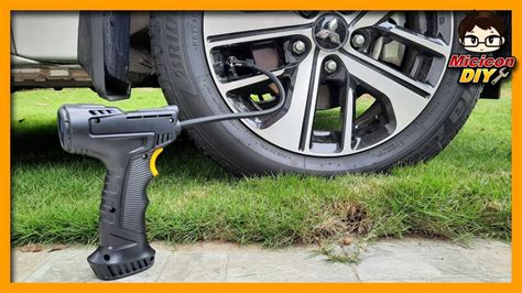 รีวิว เครื่องเติมลมไฟฟ้า เครื่องสูบลมไร้สายแบบพกพา Car tire inflator ...