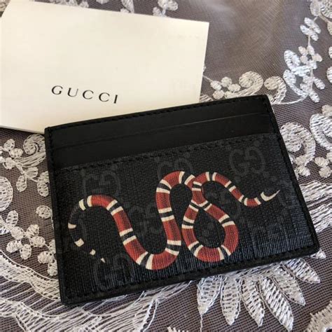 45％割引グレイ系大人気新作 やや美品 Gucci グッチ カードケース キングスネークプリント 折り財布 小物グレイ系 Otaon