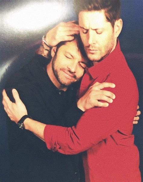 Misha Collins And Jensen Ackles Hug