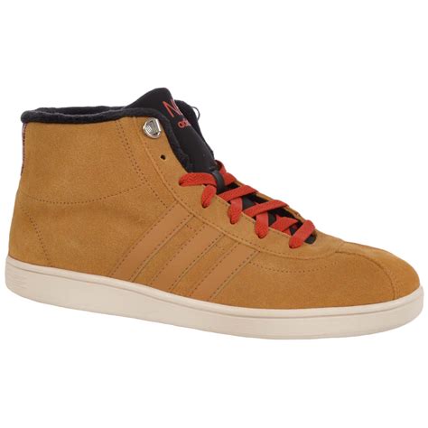 Adidas Neo Mens Court Mid Suede High Tops Shoes Trainers Wheat Ebay