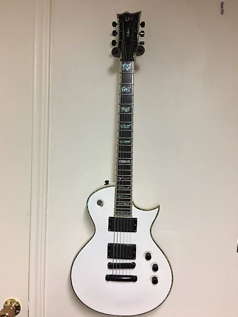 Esp Ltd Ec 1000 Deluxe 2007 Snow White Reverb