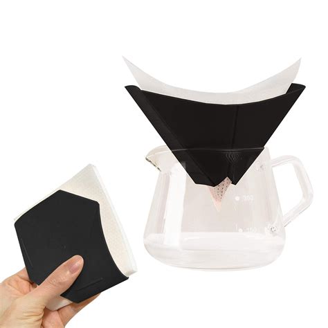 Nu24 Pour Over Coffee Set – Silicone Dripper and Reusable Filter (10pcs