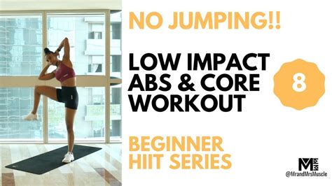 Low Impact Abs Workout Beginner Hiit Bodyweight No Equipment Hiit Workouts For