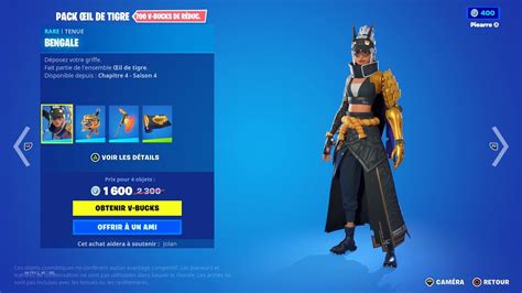 Fortnite Boutique Du Jeudi 21 Septembre Skin Bengale YouTube