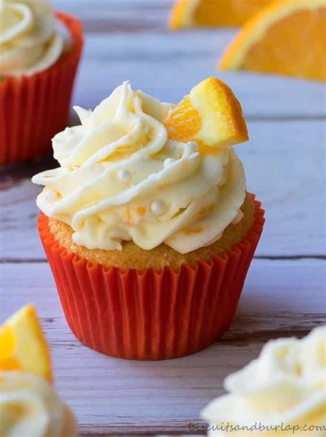 Orange Cupcakes with Cream Cheese Frosting | gritsandpinecones.com