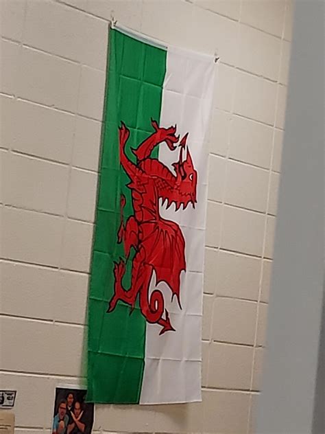 my school has the flag of Wales in the library 2nd I've seen one of