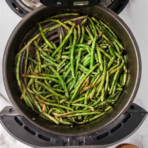 Crispy Air Fryer Frozen Green Beans 15 Minutes Bites Of Wellness