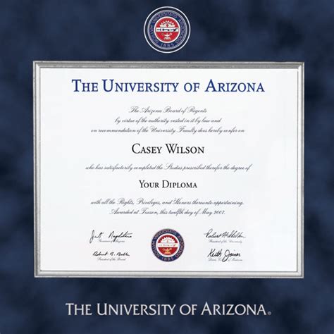 University Of Arizona Diploma Frame Excelsior M Lahart And Co