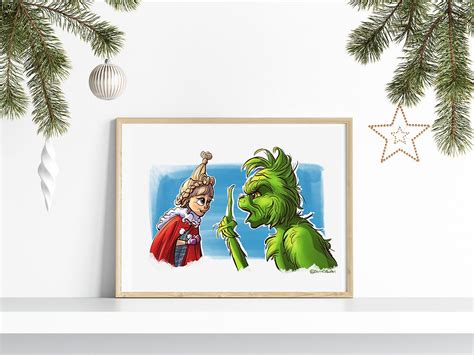 Grinch Art Print | brittneyannart