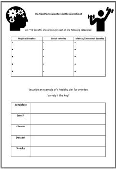 Pe Worksheets For Non Participants Pdf Doc Template PdfFiller