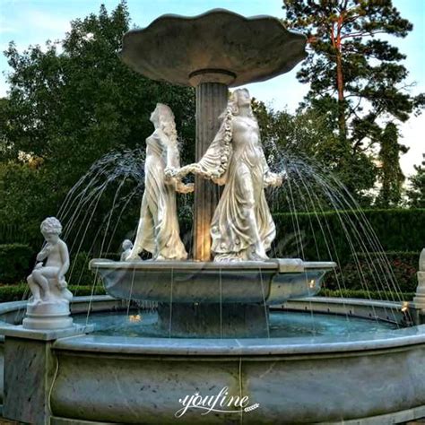 Outdoor Garden Stone Water Fountain Lady Statue - YouFine