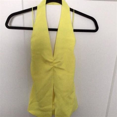 Glassons Yellow Backless Top Size L Brand New With Depop