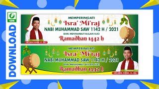 Cara Membuat Desain Spanduk Banner Isra Mi Raj Dan Peringatan Bulan