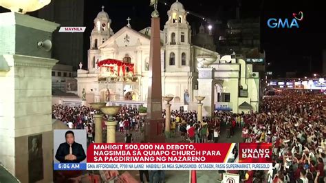 Mahigit 500 000 Na Deboto Nagsimba Sa Quiapo Church Para Sa