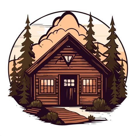 Premium Vector Wood Cabin Logo Template Cabin In The Woods Vector