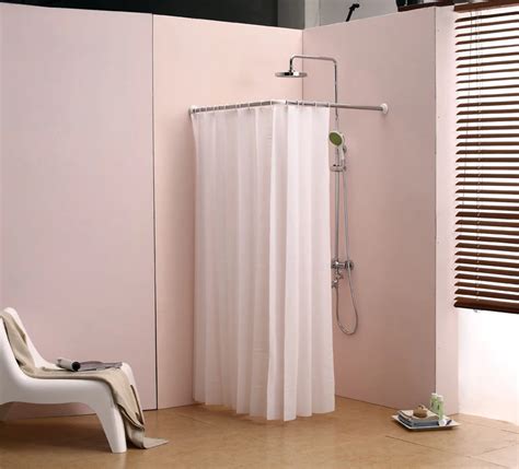 Product L type cord hanging rods bathroom shower curtain rod right ...