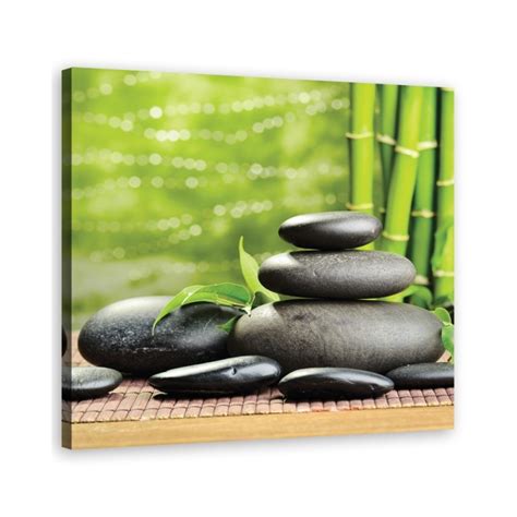 Zen Spa Leaf Stones Canvas Prints Decoration Feeby