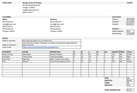 Screen Printing Quote Template | How to Make a Screen Printing Quote ... 