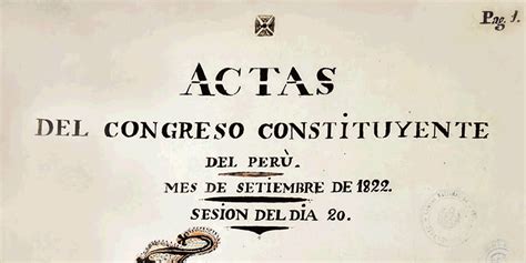 Primer Congreso Constituyente Del Per Fuentes Hist Ricas