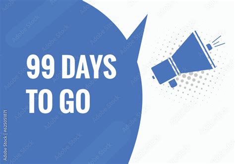 99 days to go countdown template. 99 day Countdown left days banner design Stock Vector | Adobe ...