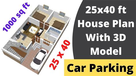 Sq Ft House Plans Bedroom With Car Parking Resnooze