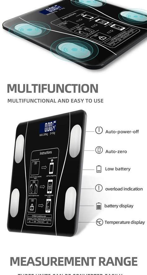 qj weight body fat mass weighing scales body scale smart fat percentage