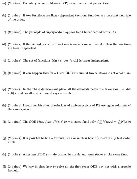 Solved A 2 Points Boundary Value Problems BVP Never Chegg