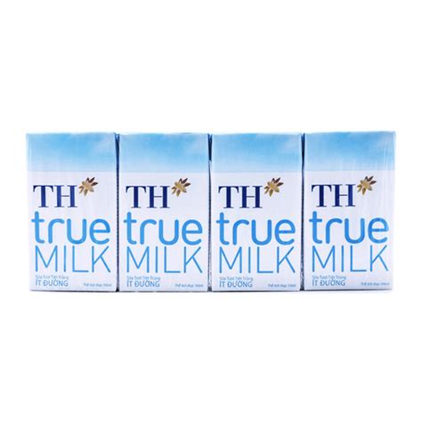 Sữa tươi TH True Milk ít đường 110ml