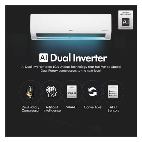 Buy Lg 1 5 Ton 5 Star Ai Dual Inverter Split Ac Copper Super