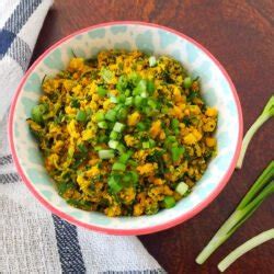 Maharashtrian Style Patichya Kandyachi Zunka Recipe Spring Onions And