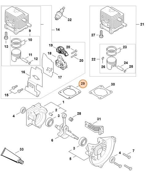 Uszczelka cylindra HT 70 do urządzeń Stihl 41400292300