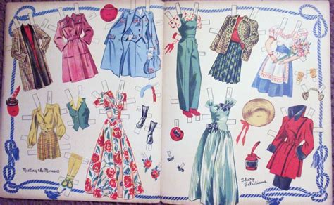 Vintage Uncut 1944 Girlfriends Paper Dolls~ 1 Reproduction~8 Pages